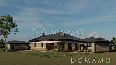 Проект газобетонной беседки с хозблоком и барбекю