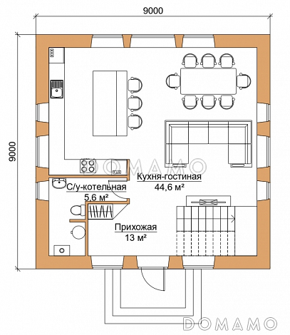 А-128-2 / План 1 этажа