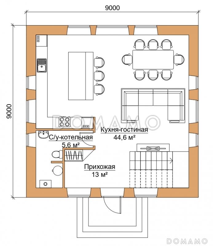 А-128-2 / План 1 этажа
