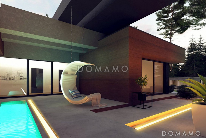 Проект просторного одноэтажного дома из газобетона для большой семьи Проект просторного одноэтажного дома из газобетона для большой семьи