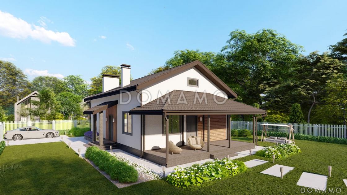 Проект мансардного дома с большим спортзалом / 1