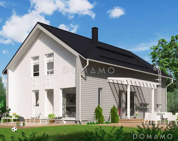 Проект каркасного дома с небольшой кухней Проект каркасного дома с небольшой кухней