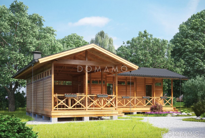 Проект деревяной беседки с барбекю, санузлом и душем