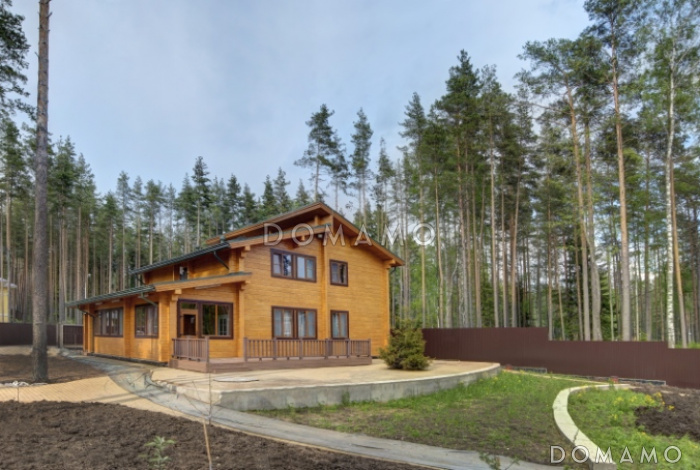 Проект дома из клееного бруса с отдельным входом в котельную Проект дома из клееного бруса с отдельным входом в котельную