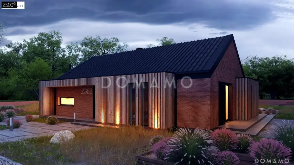 Проект дома из газобетона в стиле барнхаус с кабинетом, комнатой отдыха и увеличенной котельной / 6