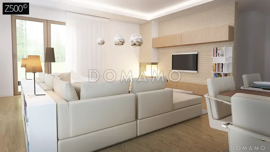 Проект одноэтажного дома из газобетона с гаражом на 2 автомобиля и подвалом / 13