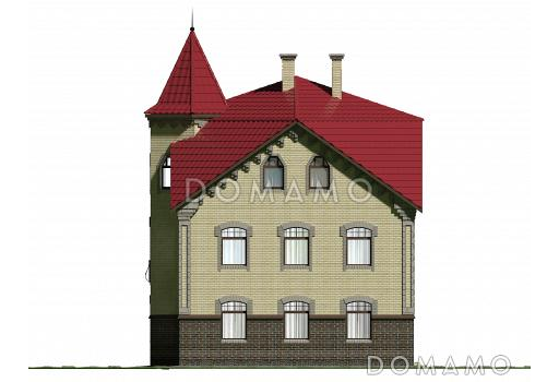 Проект готического коттеджа / Фасад 2