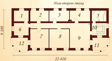 Проект гаража в классическом стиле для четырех автомобилей / План 2 этажа Проект гаража в классическом стиле для четырех автомобилей / План 2 этажа