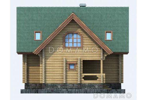 Проект дома с мансардными окнами / Фасад 3