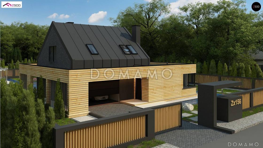 Проект современного двухэтажного дома из газобетона с комбинированной крышей / 5