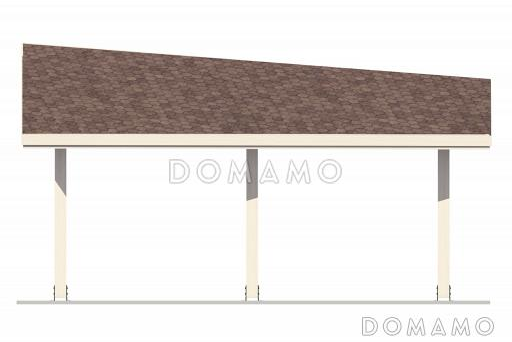 Проект навеса для дров и хозяйственных принадлежностей / Фасад 3