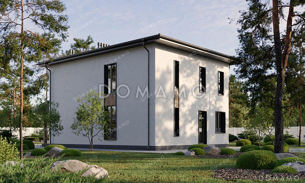 Проект двухэтажного дома с 4 спальнями, совмещенной кухней-гостиной и 4 санузлами / 3