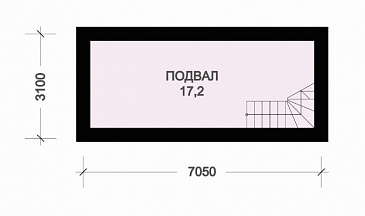 Проект деревянного дома с подвалом / План цокольного этажа Проект деревянного дома с подвалом / План цокольного этажа