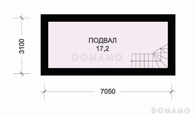 Проект деревянного дома с подвалом / План цокольного этажа Проект деревянного дома с подвалом / План цокольного этажа