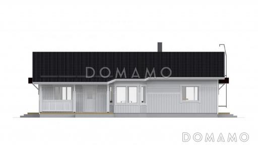 Проект каркасного дома с эркером в кухонной зоне / Фасад 3