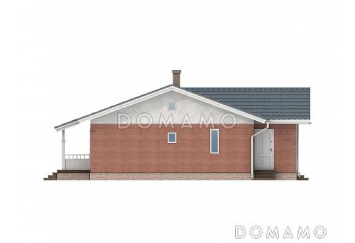 Проект каркасного дома с небольшой сауной / Фасад 4