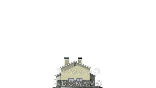Готовый проект коттеджа с гаражом / Фасад 2