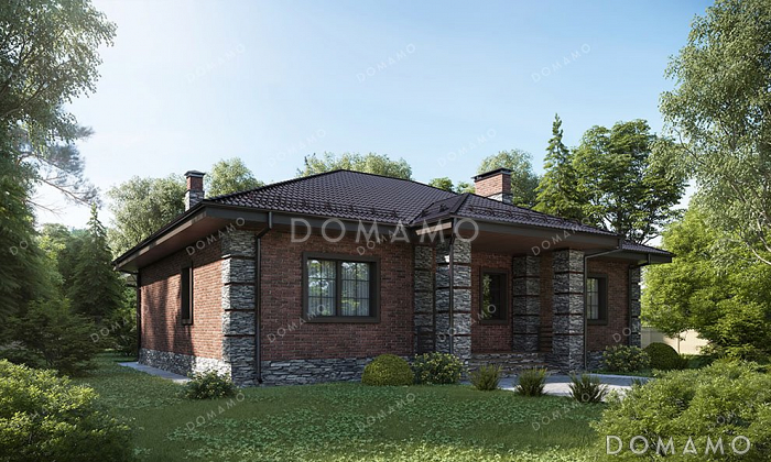 Проект одноэтажного дома с просторной кухней-гостиной Проект одноэтажного дома с просторной кухней-гостиной