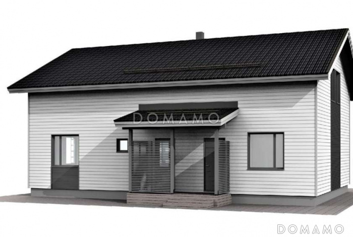 M-170 одноэтажный с мансардой дом 