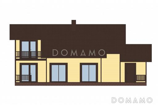 Проект каркасного дома с балконом / Фасад 2