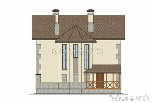 Проект дома по технологии ЛСТК с полным вторым этажом / Фасад 4