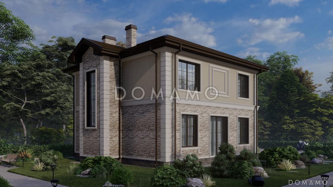 Проект двухэтажного дома с 3 спальнями, гостевой, большой ванной и террасой / 2