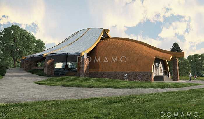 Проект Летняя эстрада из клееного бруса