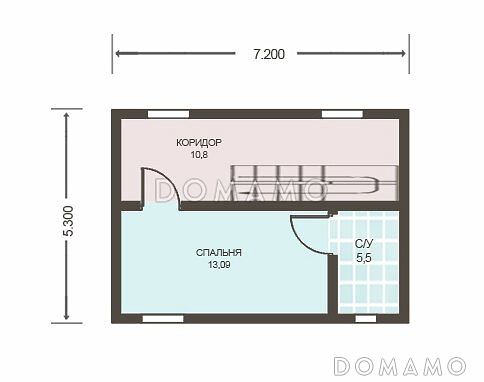 Проект дома из клееного бруса с мансардным окном / План мансардного этажа Проект дома из клееного бруса с мансардным окном / План мансардного этажа