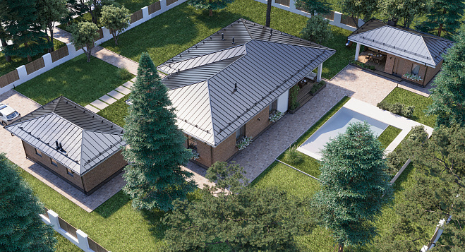 Современная усадьба «Ладога», 165 м²