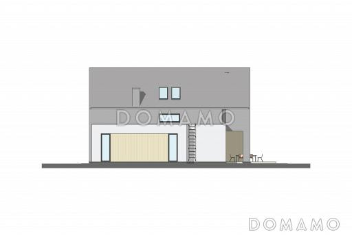 Проект дома в стиле барнхаус с гаражом, спортзалом и тремя спальнями / Фасад 4