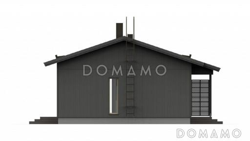 Проект одноэтажного каркасного дома до 100 кв.м / Фасад 4