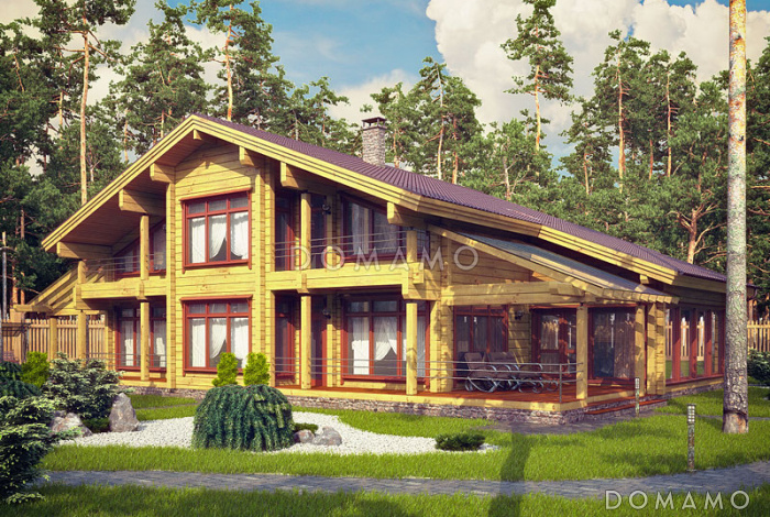 Проект дома с 5 комнатами на мансардном этаже Проект дома с 5 комнатами на мансардном этаже