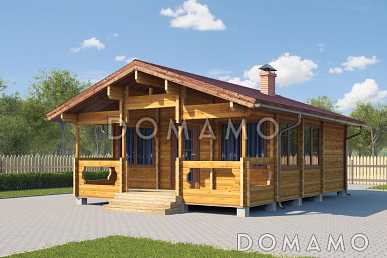 Проект одноэтажного дома с двумя спальнями и санузлом Проект одноэтажного дома с двумя спальнями и санузлом