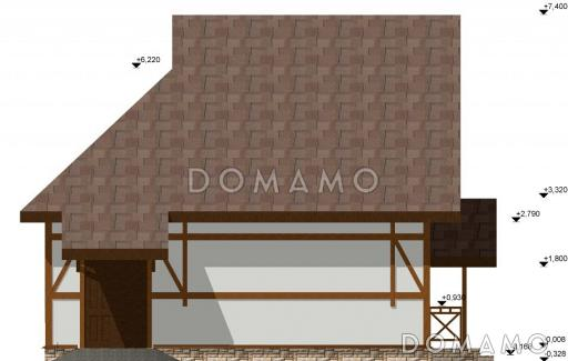 Проект каркасного дома для прислуги / Фасад 4