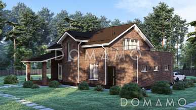 Проект двухэтажного дома с четырьмя спальнями и гаражом на одну машину S-204 Проект двухэтажного дома с четырьмя спальнями и гаражом на одну машину S-204