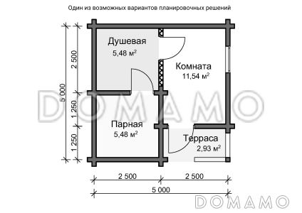 Баня для дачного участка / План 1 этажа Баня для дачного участка / План 1 этажа