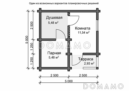 Баня для дачного участка / План 1 этажа Баня для дачного участка / План 1 этажа