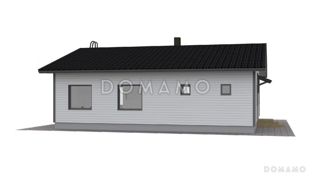 Проект современного каркасного дома с двускатной крышей / 3