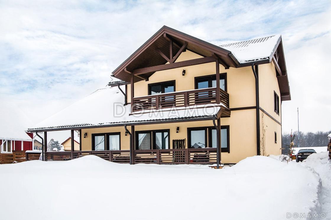 Проект каркасного дома с мансардой, 4 спальнями, кабинетом и сауной / 3