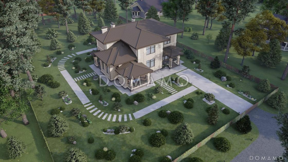 Проект большого дома с 5 спальнями, кабинетом и просторной гостиной / 6