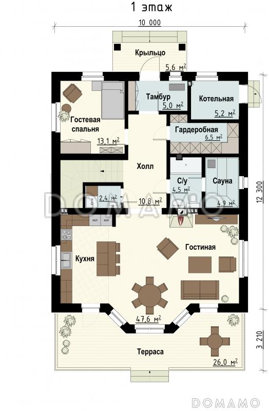 Октябрь / План 1 этажа