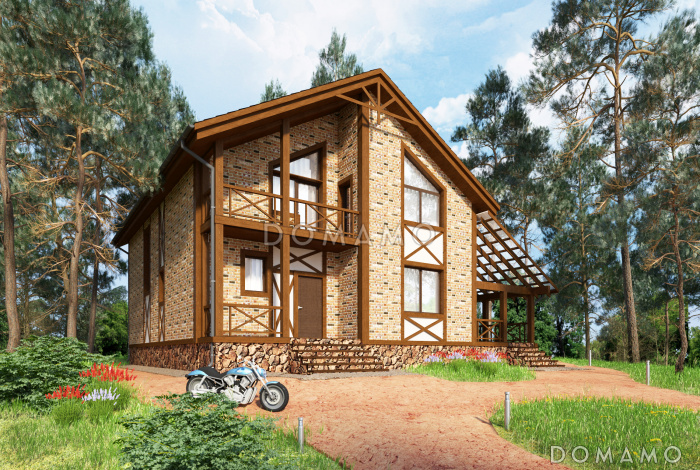 Проект просторного коттеджа в стиле шале из СИП Проект просторного коттеджа в стиле шале из СИП