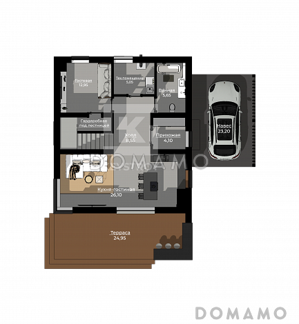 КейСтрой-260 / План 1 этажа КейСтрой-260 / План 1 этажа