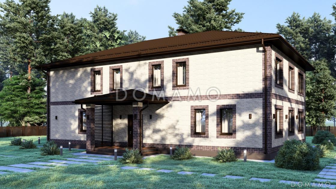 Проект эргономичного дуплекса с 8 спальнями на две семьи S-318 / 1