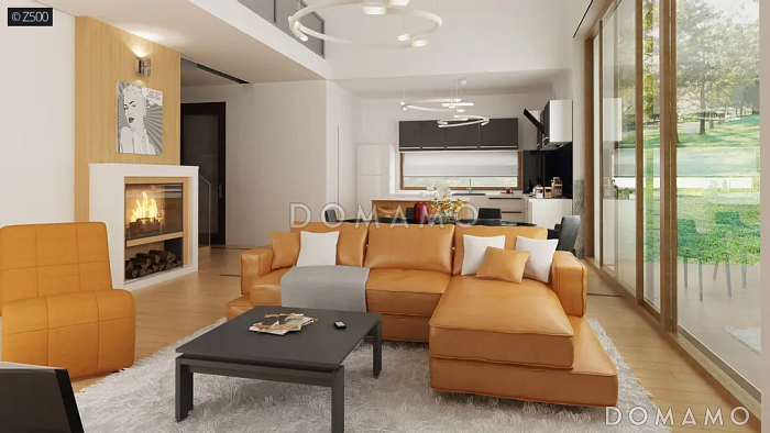 Проект кирпичного дома в стиле барнхаус с кабинетом, комнатой отдыха и увеличенной котельной Проект кирпичного дома в стиле барнхаус с кабинетом, комнатой отдыха и увеличенной котельной