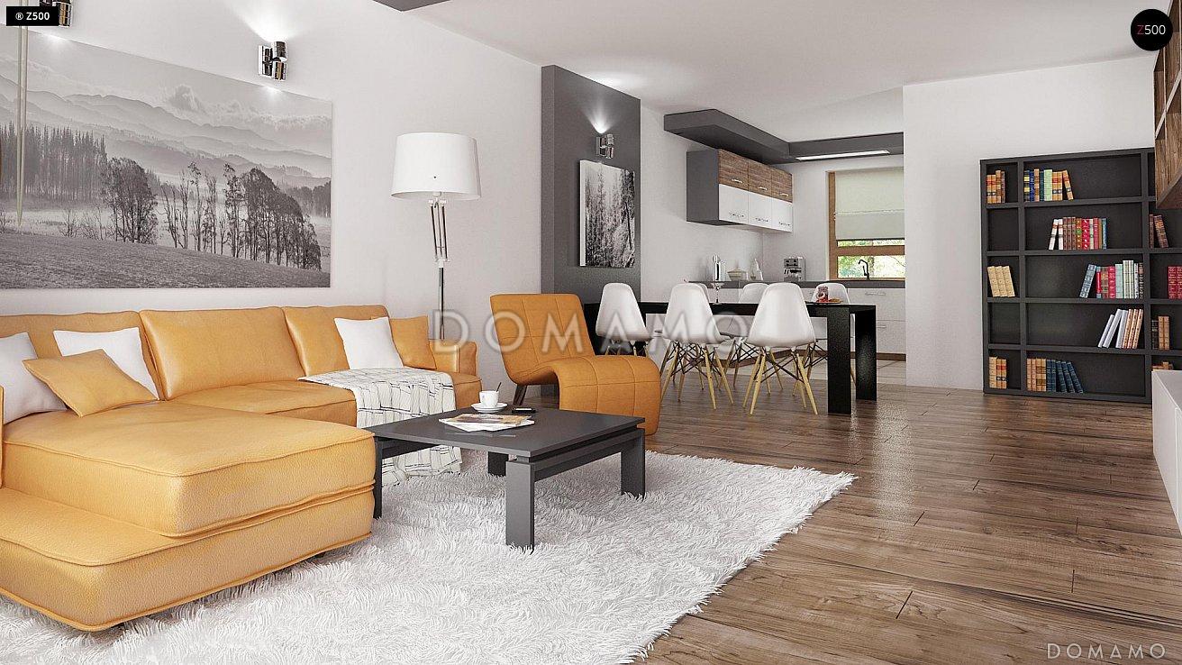 Проект простого компактного одноэтажного дома из газобетона с тремя спальнями / 5