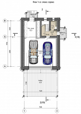 Проекты гаража с хозблоком: чертежи и эскизы с размерами, варианты конструкций и