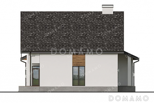 Проект одноэтажного дома с мансардой и гаражом на два автомобиля / Фасад 2