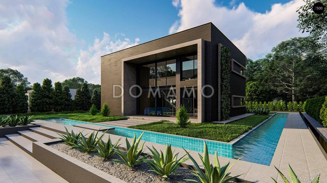 Проект дома из газобетона с кабинетом, гаражом на 2 машины и террасой на втором этаже / 8