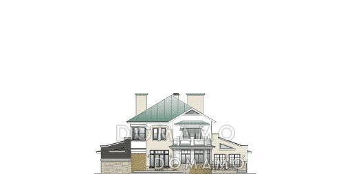 Проект 2 х этажного дома с гаражом / Фасад 3